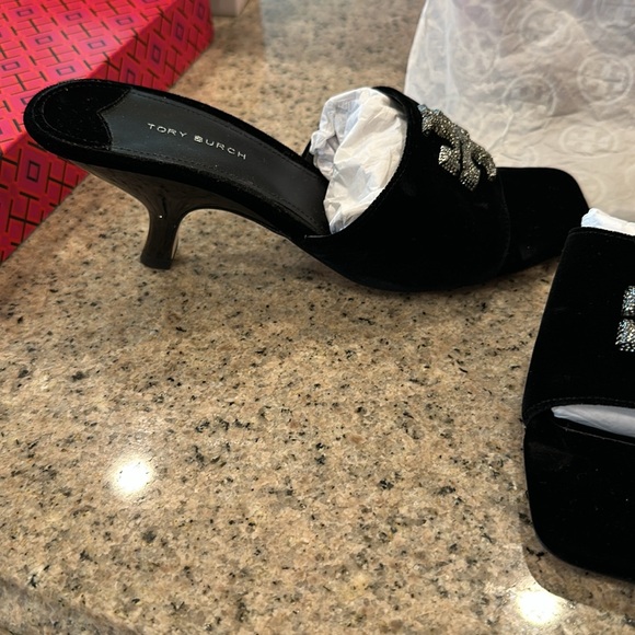 Tory Burch Women's Eleanor Pavé
Kitten Heel Sandals - Picture 4 of 10